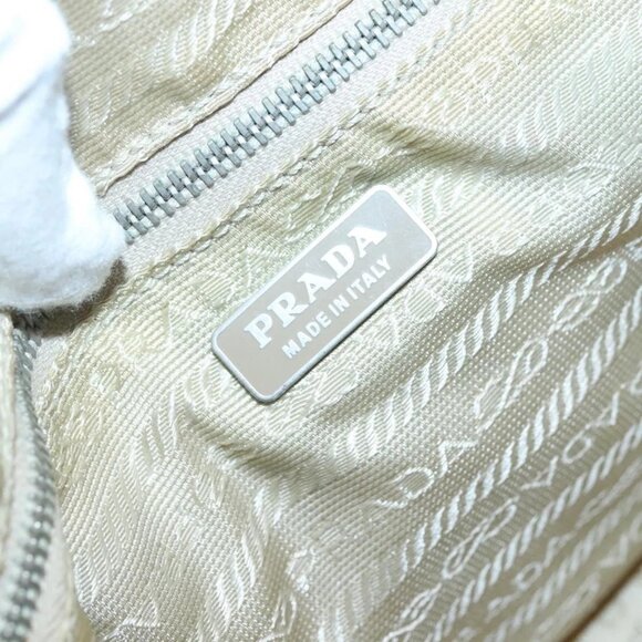 PRADA Shoulder Bag Nylon Beige Silver Auth BA4686 - Picture 11 of 16